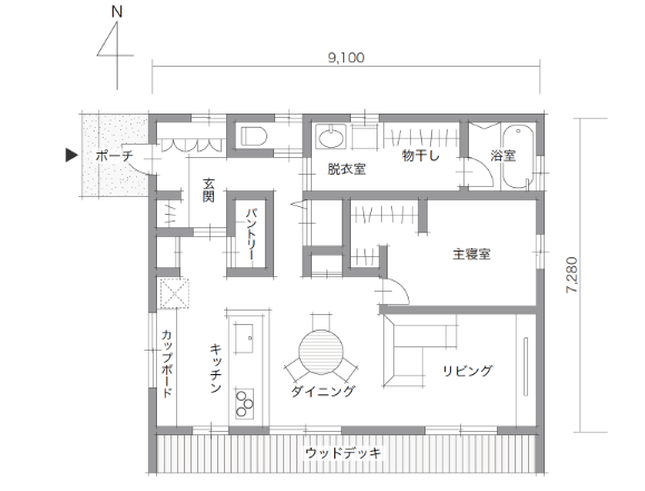 平屋HIRAYA 間取り事例｜36プラン