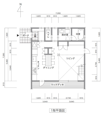 LIFEBOX 間取り事例｜32プラン 8×8 ②